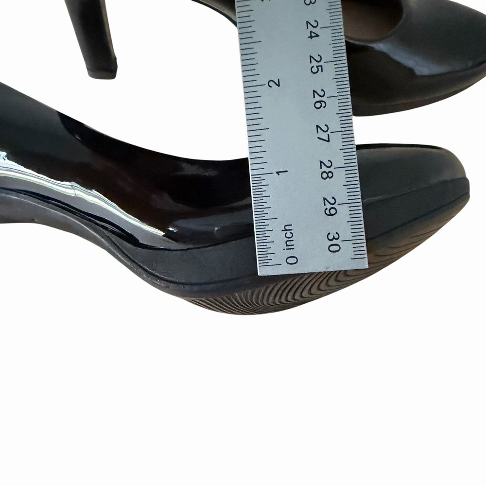 Clarks Collection Black Brier Dolly Patent Leather Heels Pumps Size 6 - Picture 5 of 10